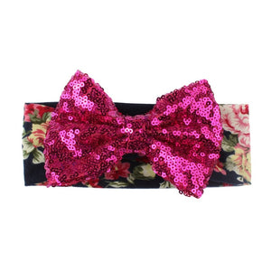 Floral Sequins Bow