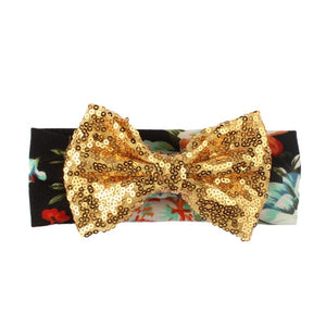 Floral Sequins Bow