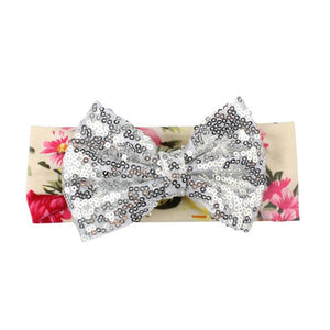 Floral Sequins Bow